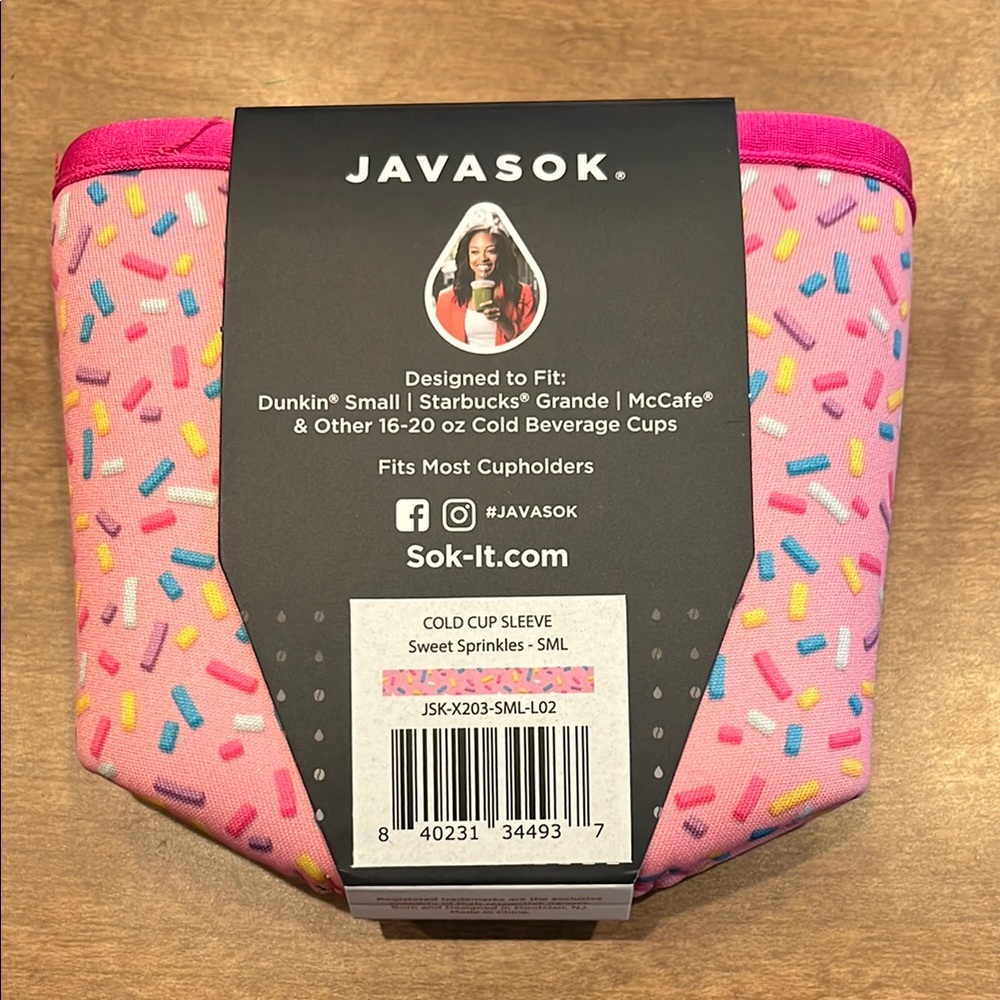 Sweet Sprinkles Cold Cup Sleeve - Pink